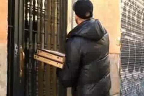 beautiful hairy Pizza lad plows