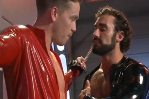 bdsm Poor twink In Shiny Catsuit fastened And hammered