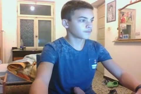 18 YO Mexican Jerks His gigantic dong