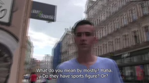 young Czech man puts a cock in his throat
