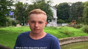 Outdoor POV hammer with a penis-crazed twink babe