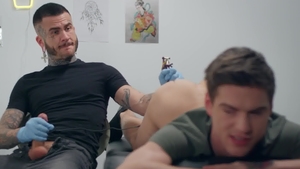 BROMO: Inked Lev Ivankov cumshot video