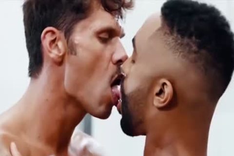 Darksome Gymrat Deepthroats Some Pumped Up Large White dick