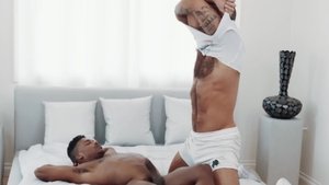 NoirMale.com - Michael Roman throat fuck in the bed