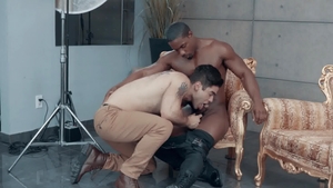 NoirMale: Lucas Leon plus DeAngelo Jackson anal interracial