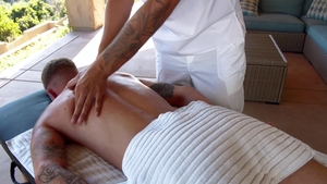 Next Door Originals: European Ryan Jordan receiving facial