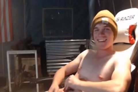 lad With Blue Eyes wanking In Live