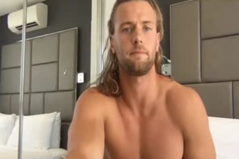 stylish Hunk Wanks Off enormous shlong In Solo Session