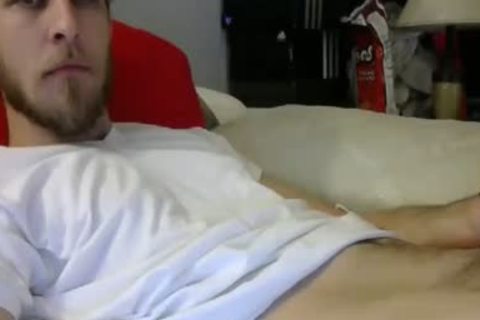 blond chap With A long weenie Masturbating In cam