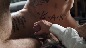 MEN.com - Tattooed american gets hard pounding