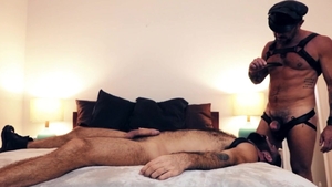 MEN.com: Rough bondage together with inked american swinger