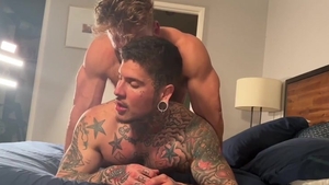 Athletic latino hunk likes domination nailing