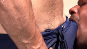 Noir Male: Poolside Pumping of Two Hunks