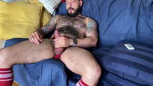 Men Over 30: Hairy Jock's Self-Pleasure Party